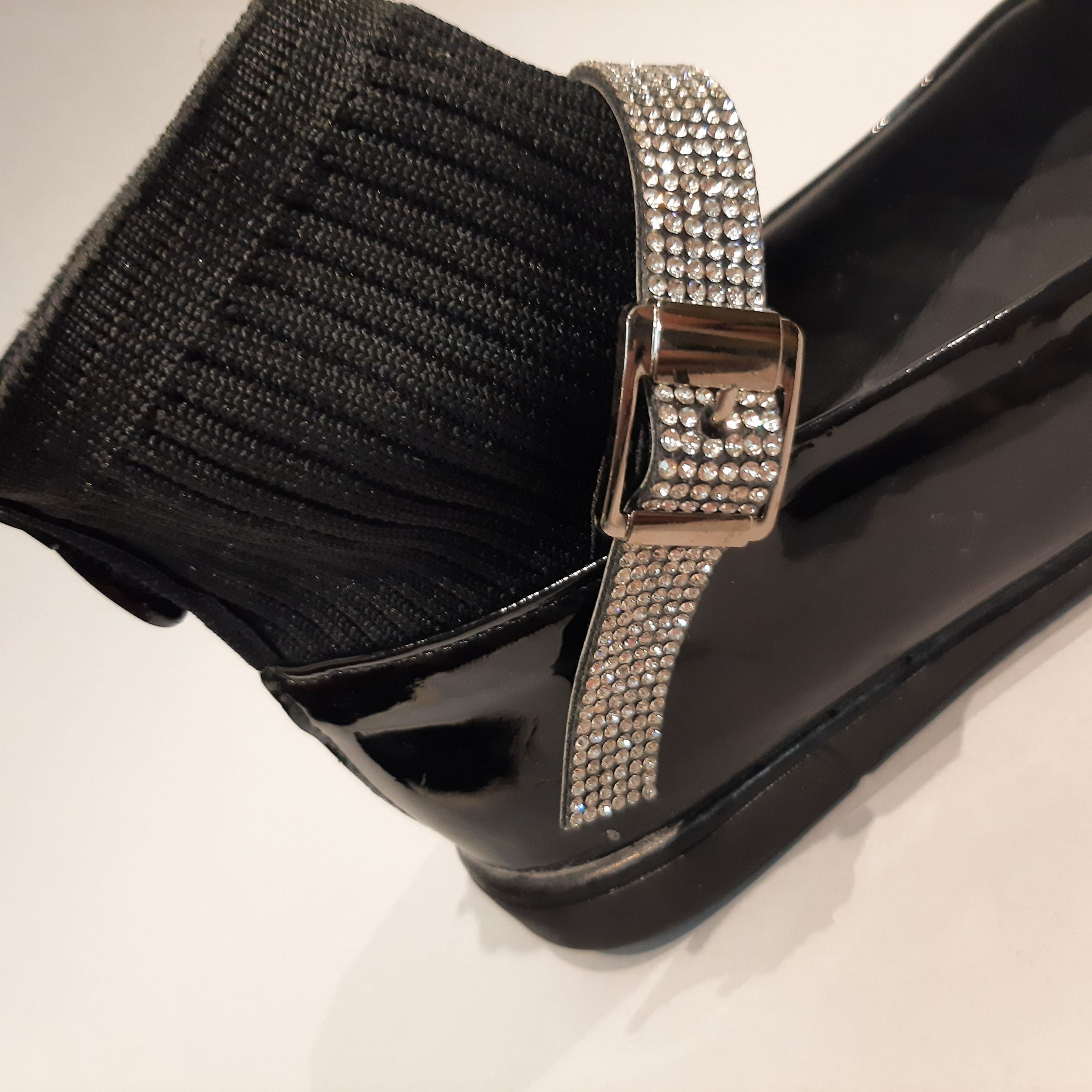 کفش مجلسی دخترانه مچ بافت ورنی سایز 26 تا 31 زیره نرم و راحت - Image 4